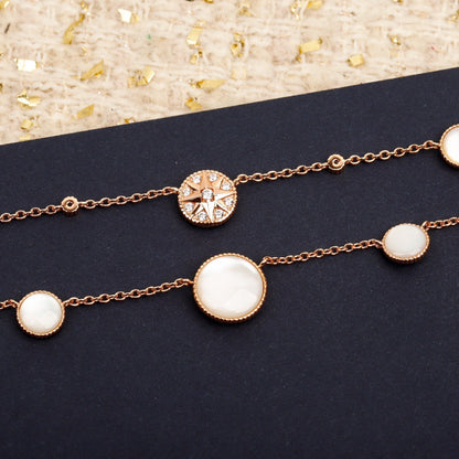 New Compass Double-Layer Necklace