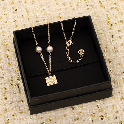 New Square Pearl Necklace