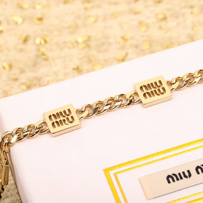 Classic block letter logo necklace