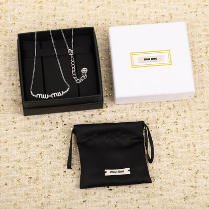 Full diamond letter necklace