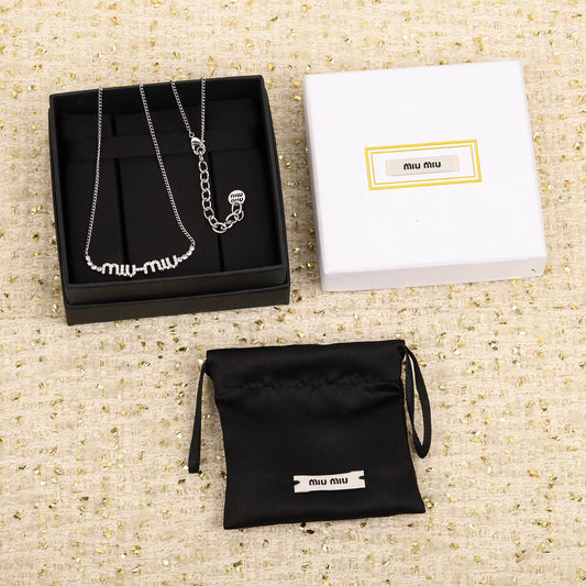 Full diamond letter necklace