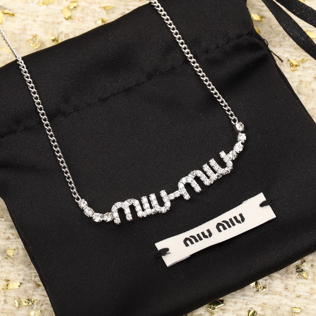 Full diamond letter necklace