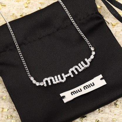 Full diamond letter necklace