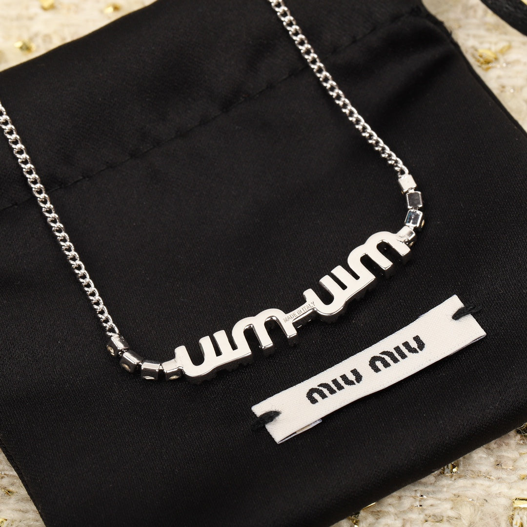 Full diamond letter necklace