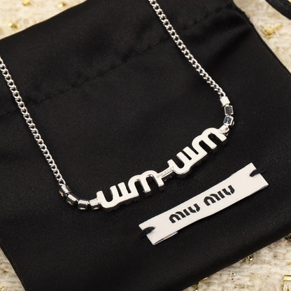 Full diamond letter necklace