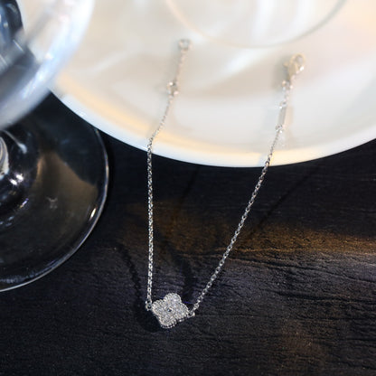 Four-leaf clover full diamond bracelet
