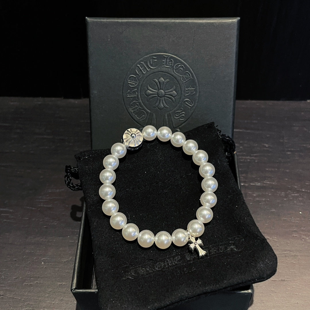 New Cross Pearl Bracelet