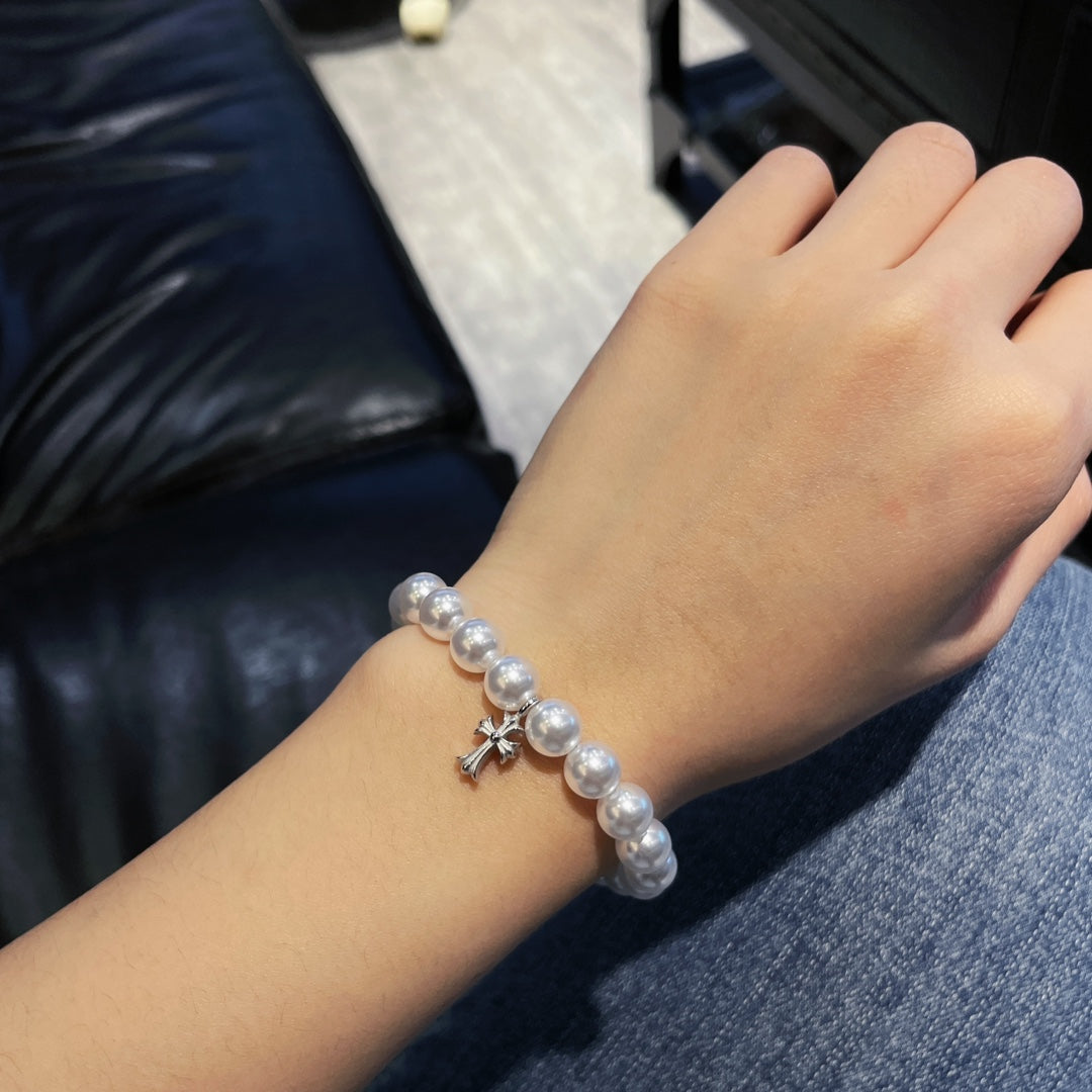New Cross Pearl Bracelet