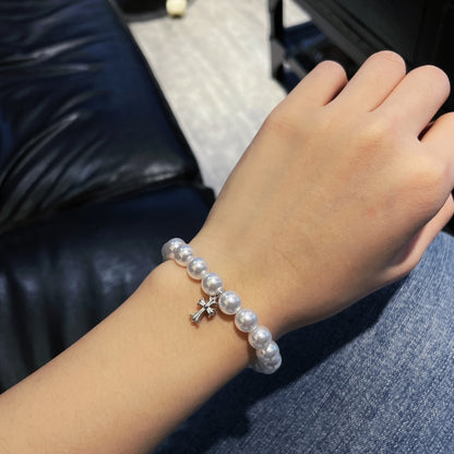 New Cross Pearl Bracelet