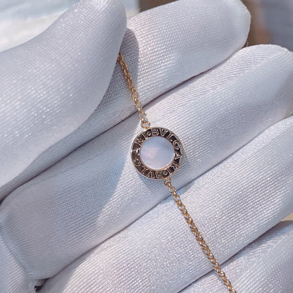 Black and white double-sided single flower bracelet