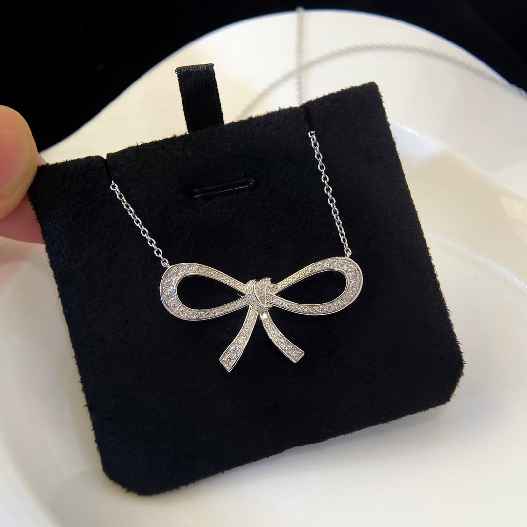 Bow Diamond Necklace