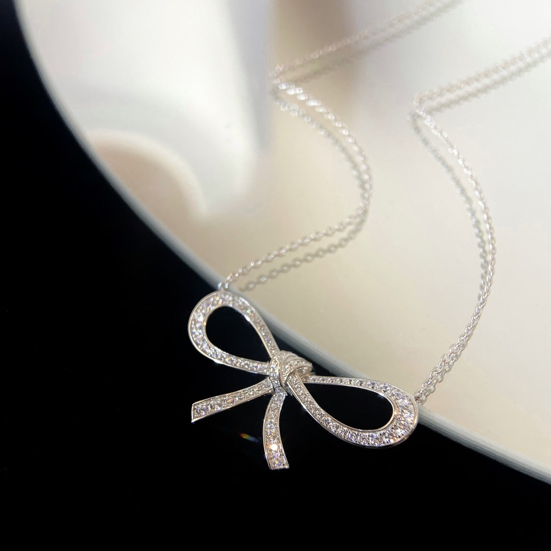 Bow Diamond Necklace