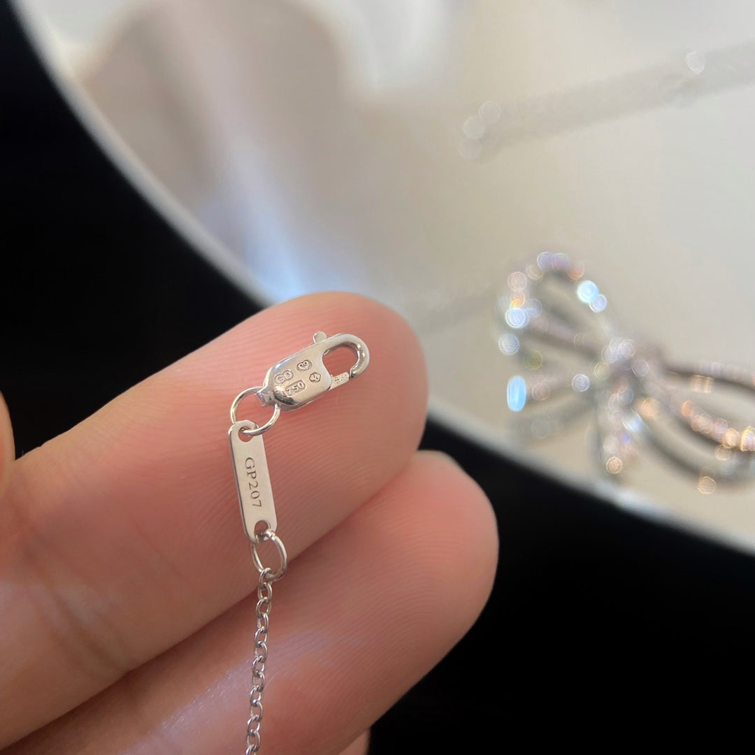 Bow Diamond Necklace