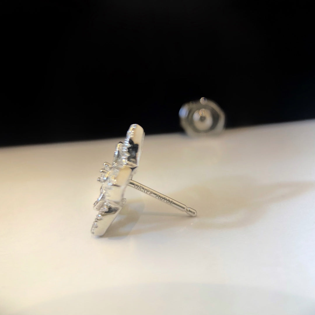 Platinum flower earrings