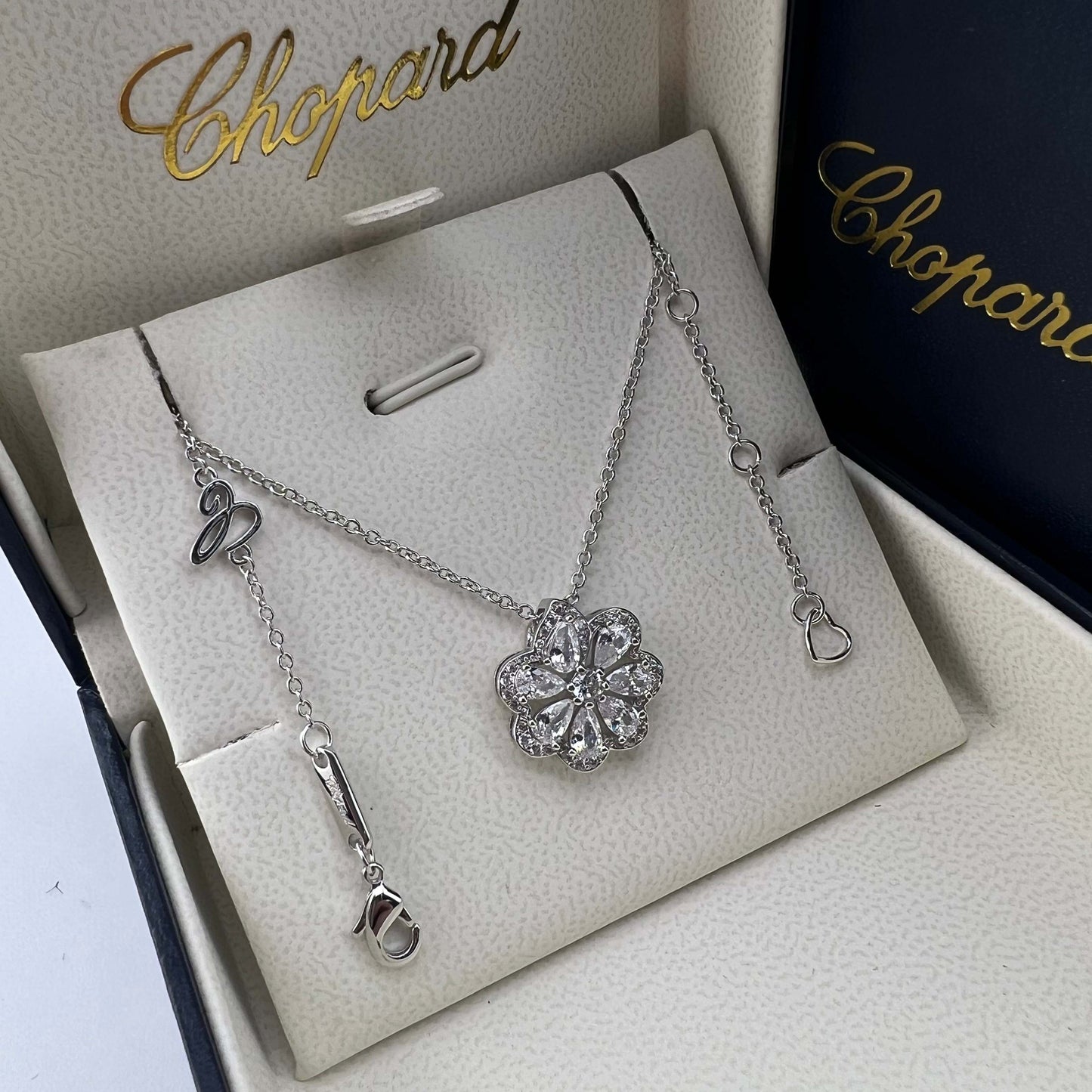 Pear-Shaped Ruby Lace Necklace