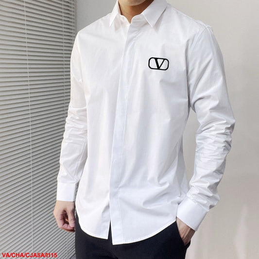shirt with embroidered letters on chest