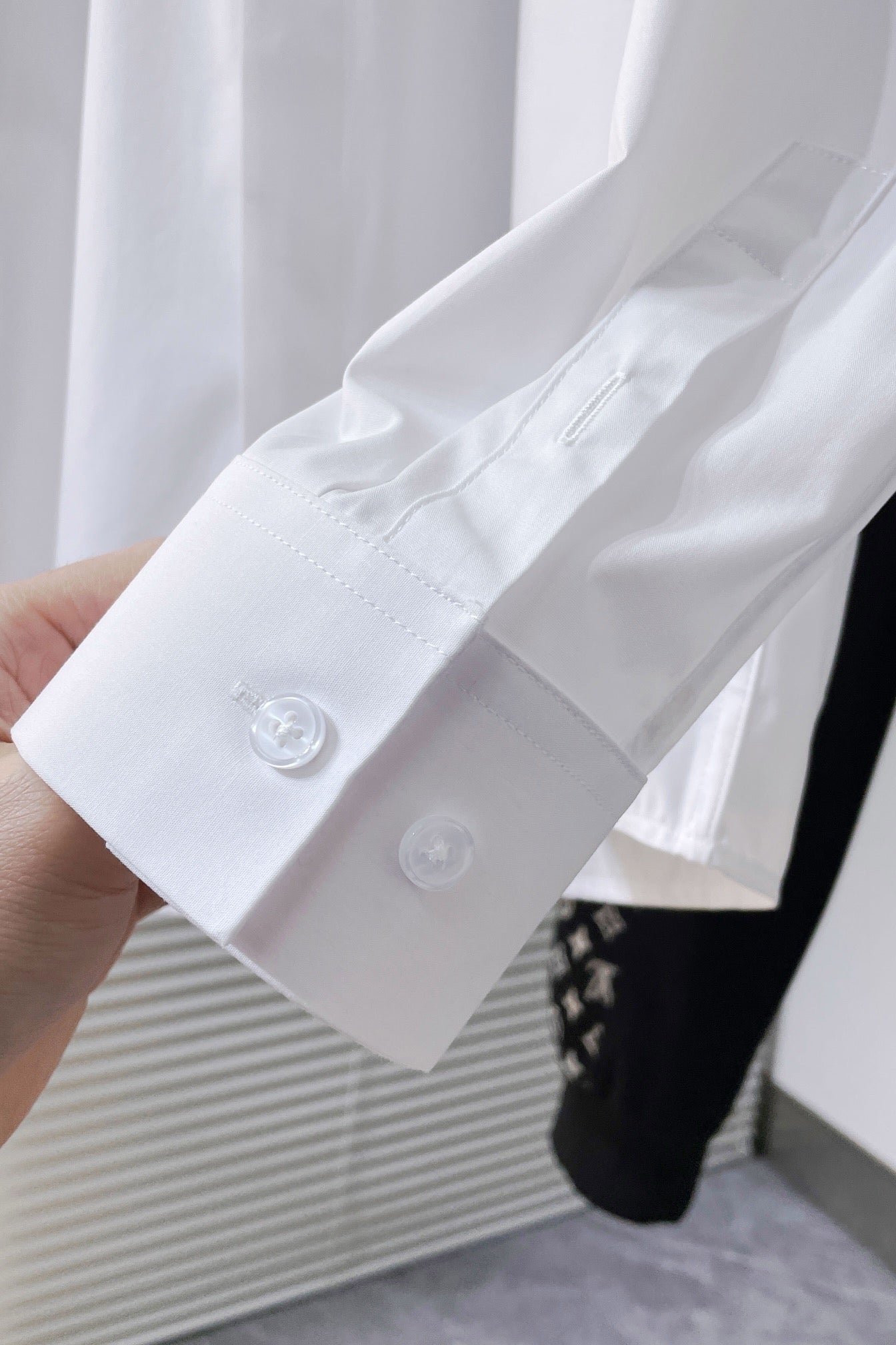 shirt with embroidered letters on chest