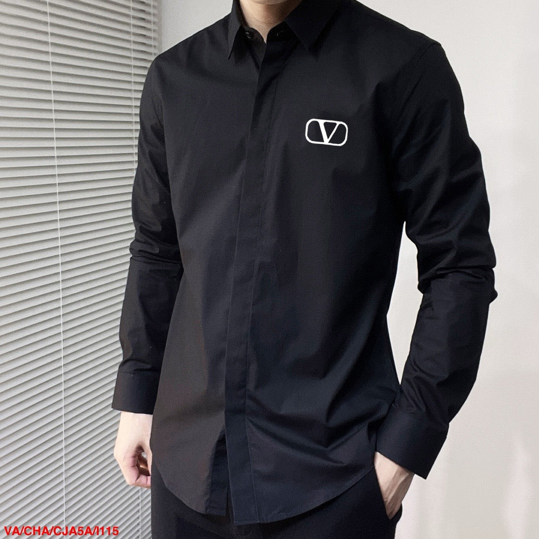 shirt with embroidered letters on chest