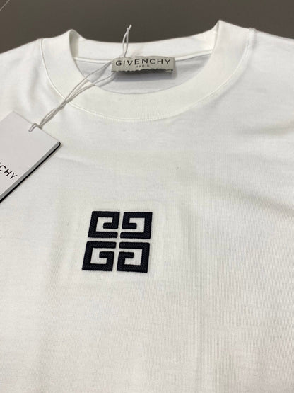25ss Casual short-sleeved shirt with embroidered logo on chest