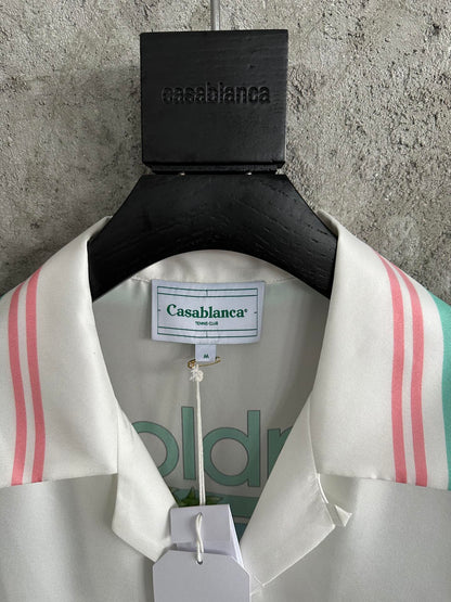 25ss Fountain pattern silk short-sleeved shirt