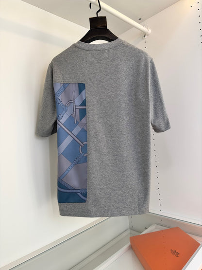 2025 Spring and Summer New Splicing Printed T-shirt