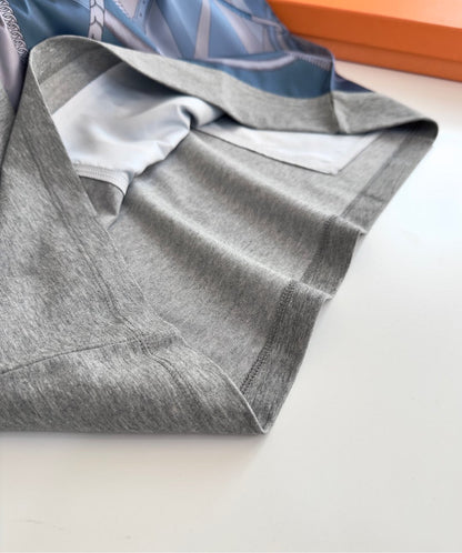 2025 Spring and Summer New Splicing Printed T-shirt