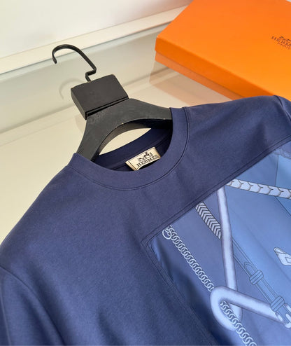2025 Spring and Summer New Splicing Printed T-shirt