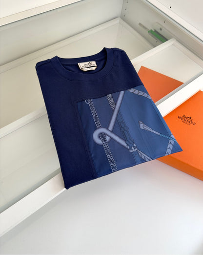 2025 Spring and Summer New Splicing Printed T-shirt