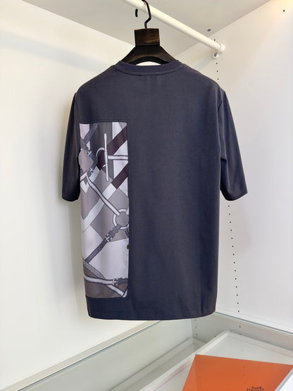 2025 Spring and Summer New Splicing Printed T-shirt