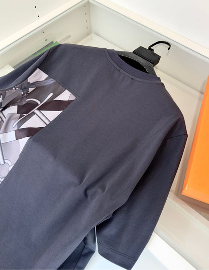2025 Spring and Summer New Splicing Printed T-shirt