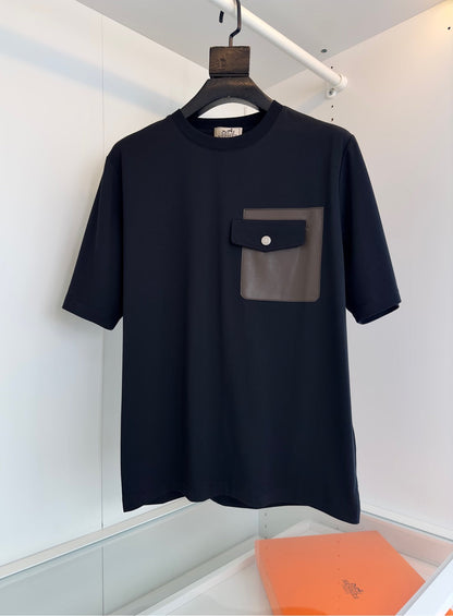 2025 Spring/Summer Slightly Wide Round Neck Short Sleeve T-Shirt