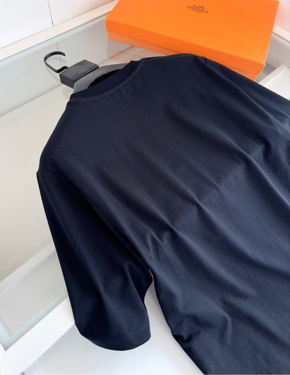 2025 Spring/Summer Slightly Wide Round Neck Short Sleeve T-Shirt