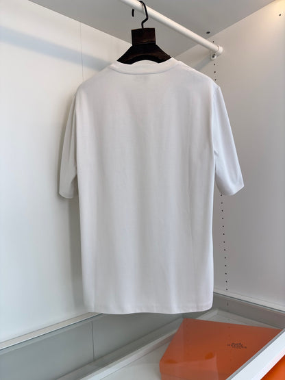 2025 Spring/Summer Slightly Wide Round Neck Short Sleeve T-Shirt