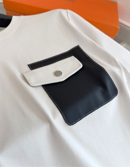 2025 Spring/Summer Slightly Wide Round Neck Short Sleeve T-Shirt