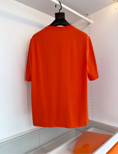 2025 Spring/Summer Slightly Wide Round Neck Short Sleeve T-Shirt