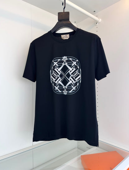 2025 Spring and Summer Printed Round Neck Short Sleeve T-shirt