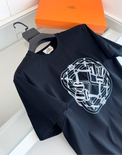2025 Spring and Summer Printed Round Neck Short Sleeve T-shirt