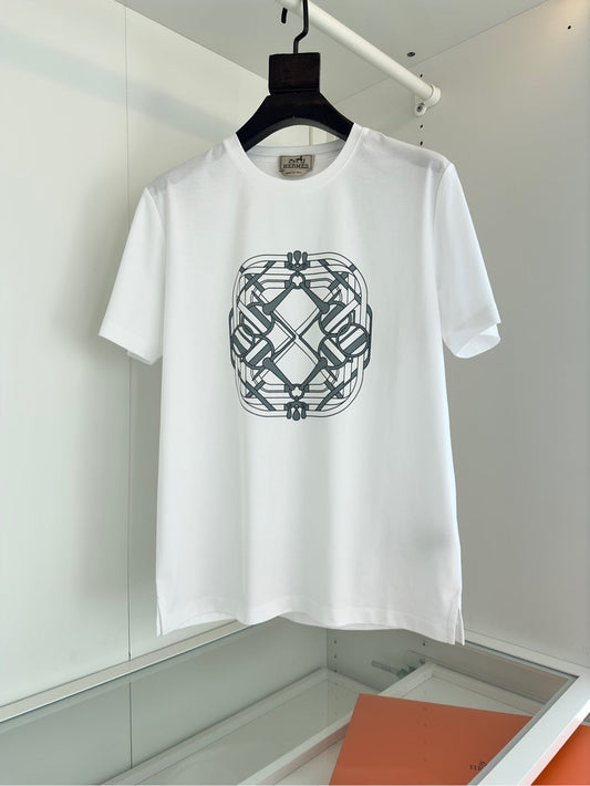 2025 Spring and Summer Printed Round Neck Short Sleeve T-shirt