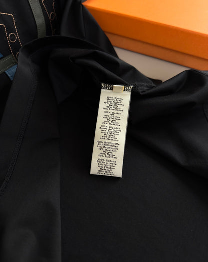 2025 Spring and Summer Leather Embroidery Round Neck Short Sleeve T-shirt