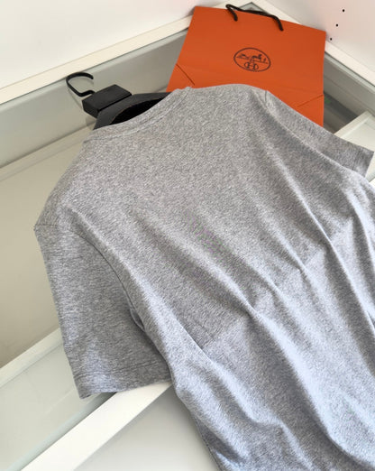 2025 Spring and Summer Leather Embroidery Round Neck Short Sleeve T-shirt