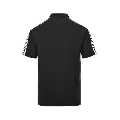 Half-zip chest logo short sleeves