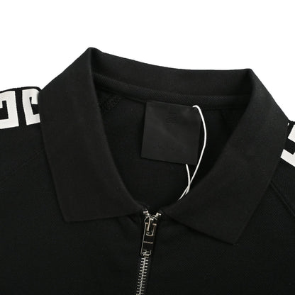 Half-zip chest logo short sleeves