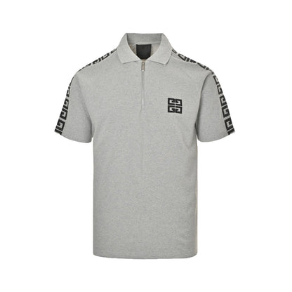Half-zip chest logo short sleeves