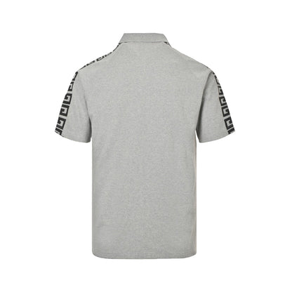 Half-zip chest logo short sleeves