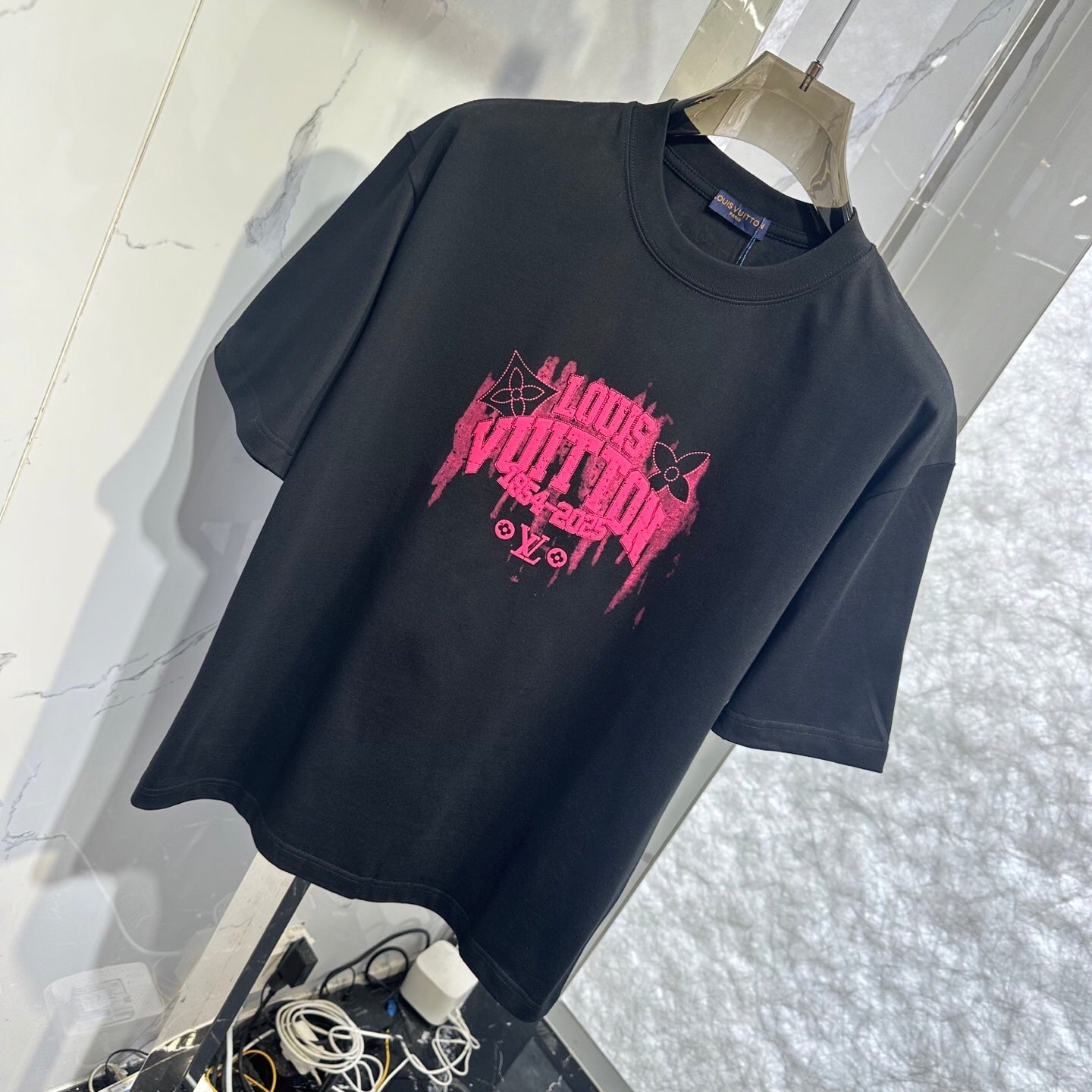 25ss Colorful plush short sleeved T-shirt