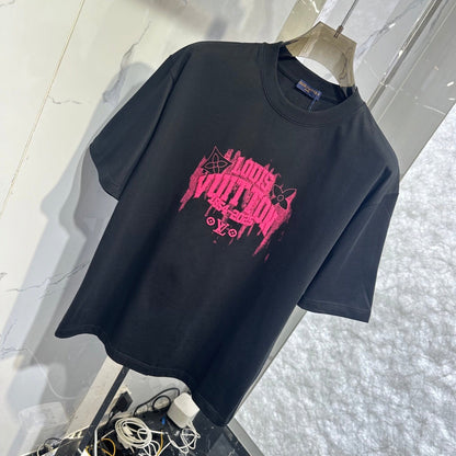25ss Colorful plush short sleeved T-shirt