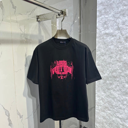 25ss Colorful plush short sleeved T-shirt