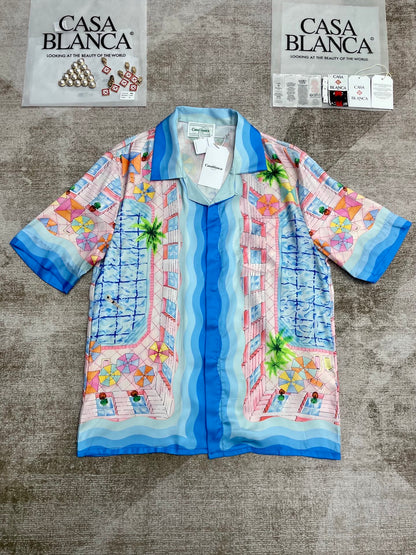 25 new silk short-sleeved shirt