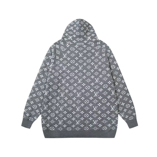 25FW New Jacquard Wool Blend Zipper Knit Cardigan