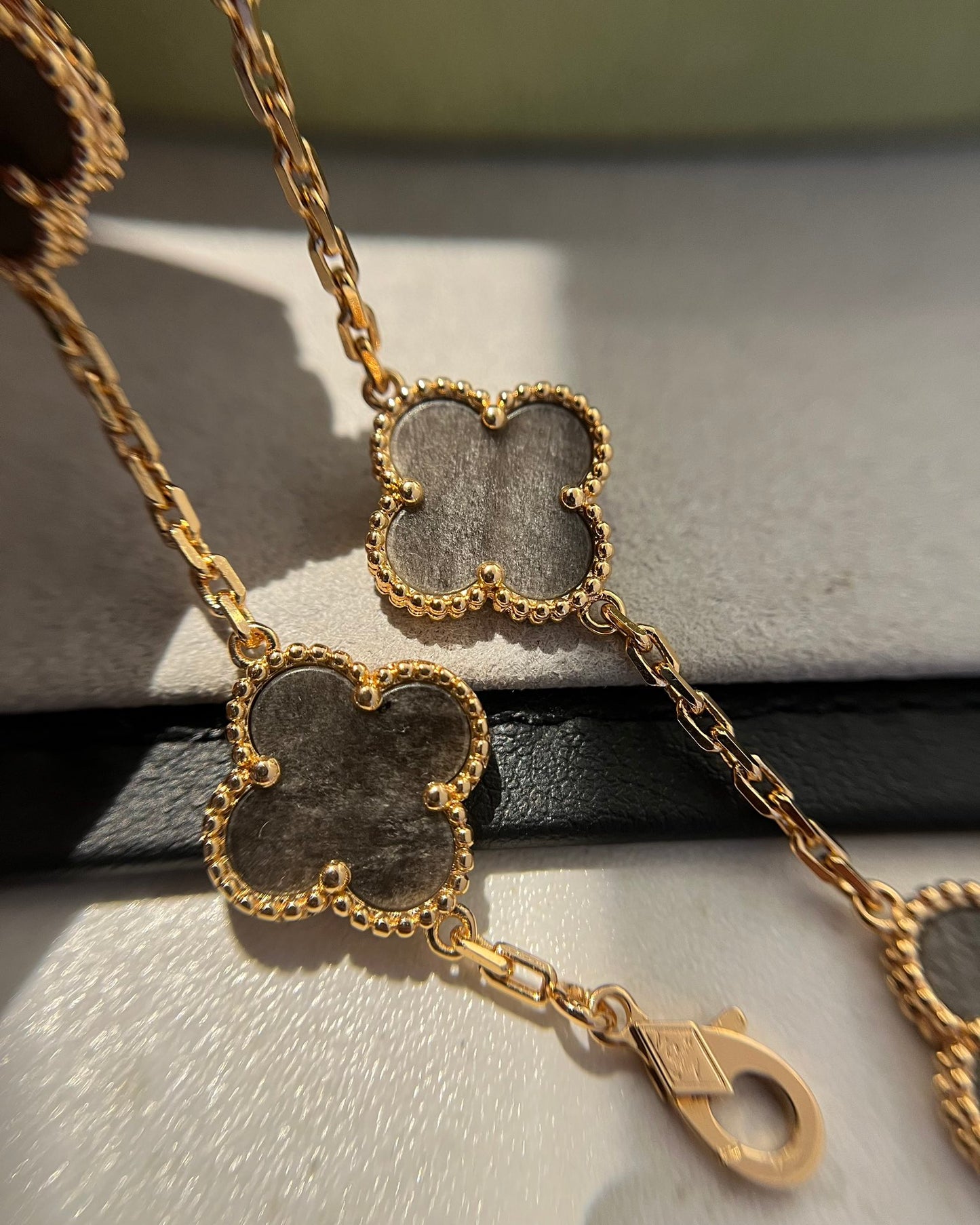 Grey Fritillary Five-Flower Bracelet